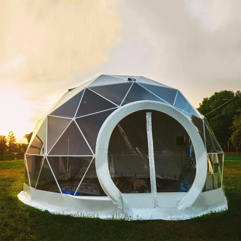 4 м маленький прозрачный купол Igloo дом для улицы роскошная палатка ресторана со столом и стульями