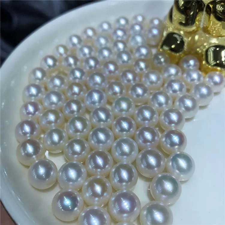7.5-8mm 3A grade price round real fresh water natural freshwater pearls white loose pearls undrilled zhuji