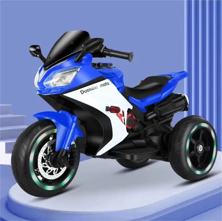 High quantity three wheel led light music kids electric mini motorcycle for sale rechargeable toy car for children