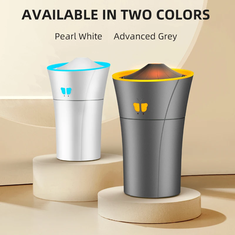 SHOUMING Mini 280ML Air Humidifier Essential Aroma Oil Diffuser Ultrasonic Wood Grain led Portable Desktop Air Cooler Humidifier