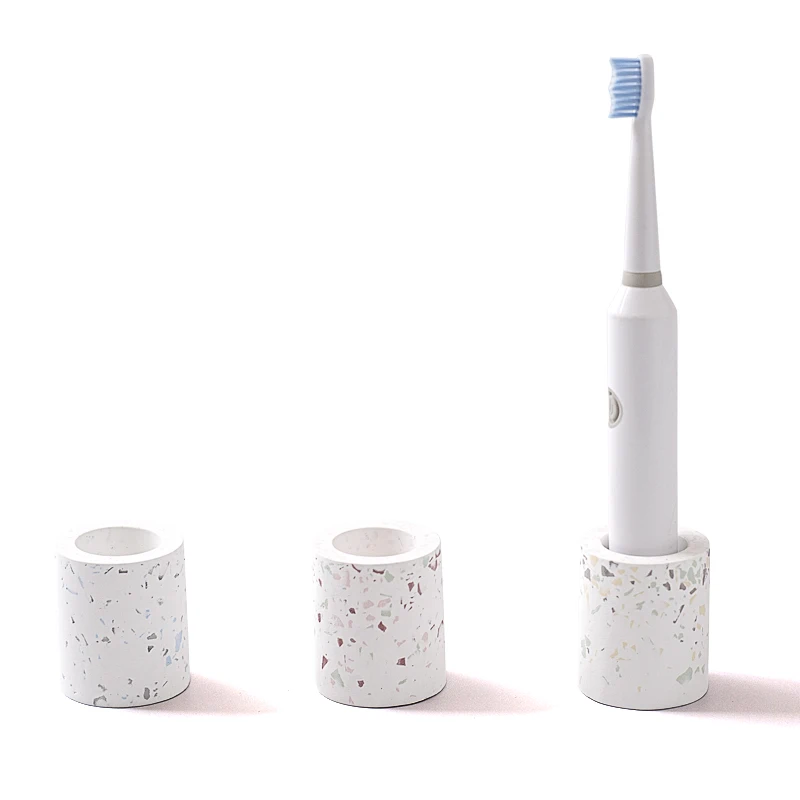 
Hot Sale High Quality Fast Water Absorption Anti-Bacteria Diatomite Terrazzo Electric Toothbrush Holder 