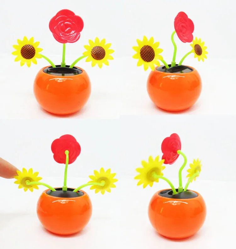 
wholesales funny car flip flap solar flower 