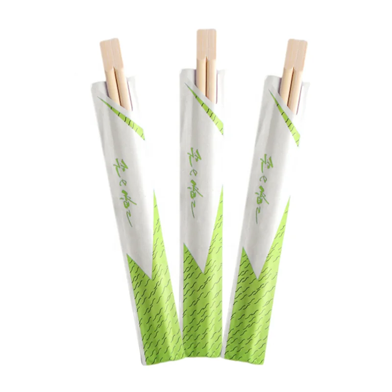 Factory Wholesale Hot Sale Custom Paper Wrap Supermarket Sale Bamboo Chopstick With togo