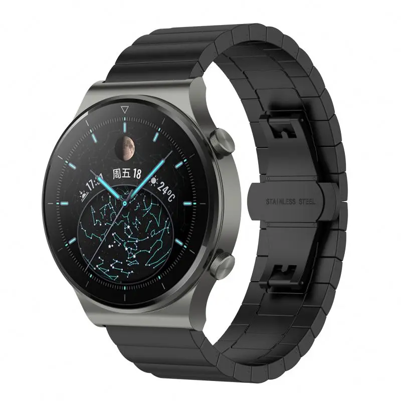 Дешевый ремешок из нержавеющей стали для часов Huawei Watch GT3 46 мм Correa металлический GT2 Pro GT 2e