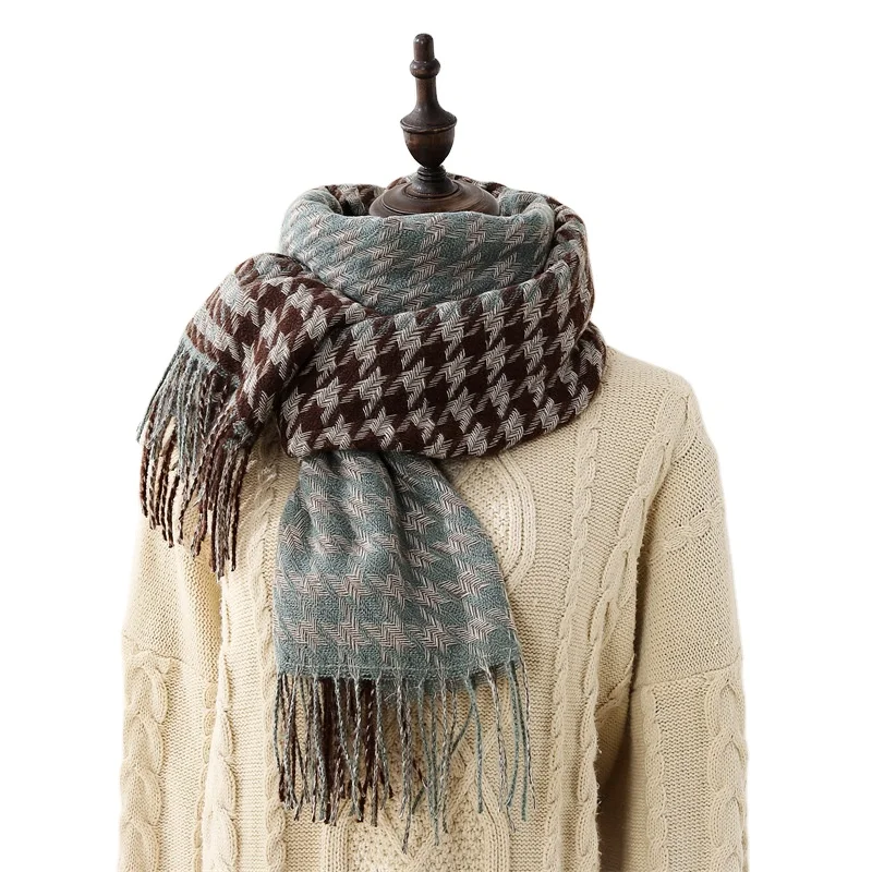 Winter  Women Scarf Shawls Wrap Fashion Plaid Warm Thick Pashmina Scarves Female Neck Warm Scarf Shawl