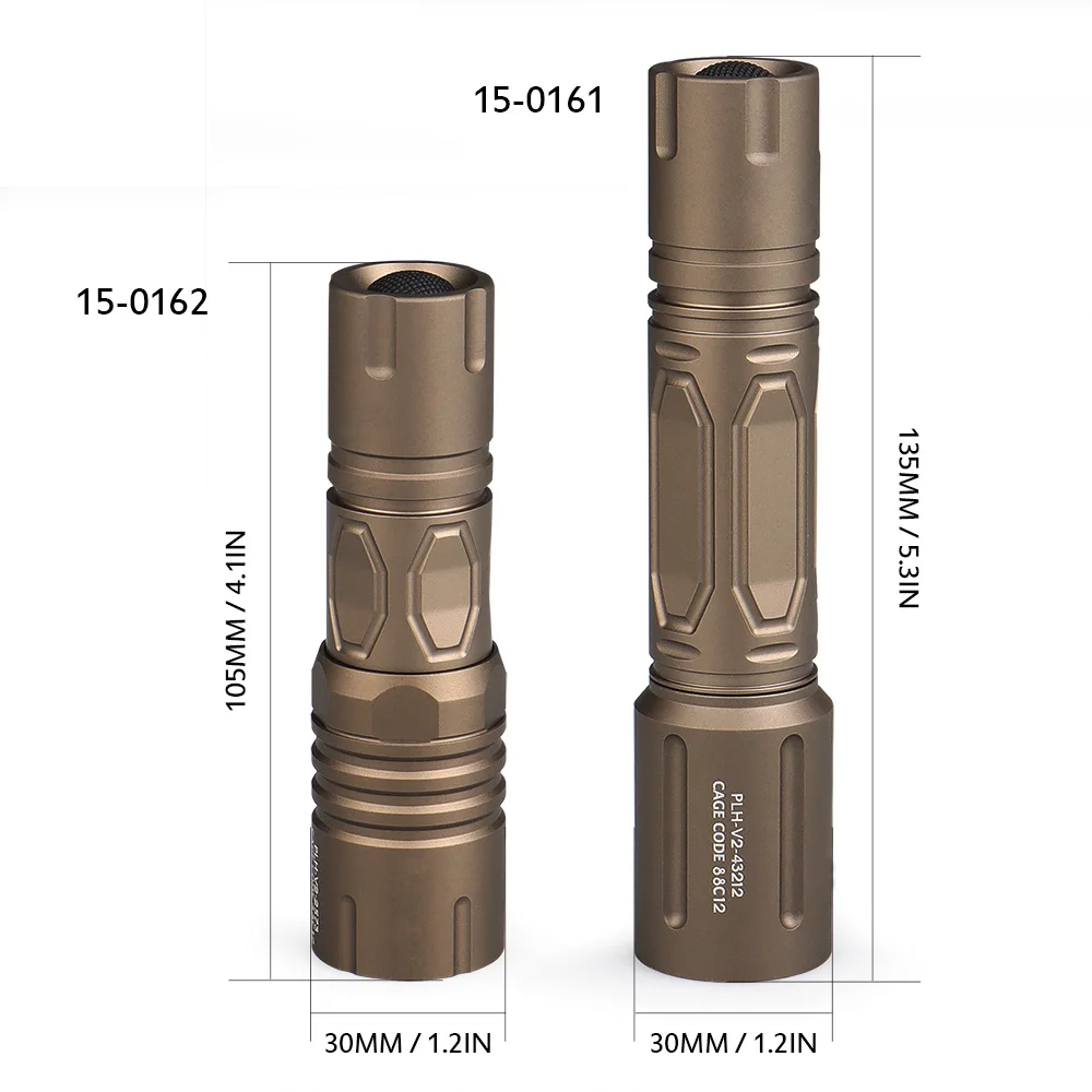 2024 New Sell PLH/V2 Tactical Flashlight Handheld Flashlight Use 18650 Battery 15-0161