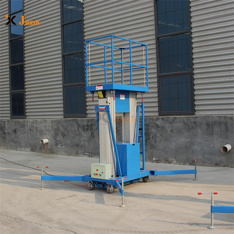 Double mast aerial work aluminum lift platform 500kg lifting with CE