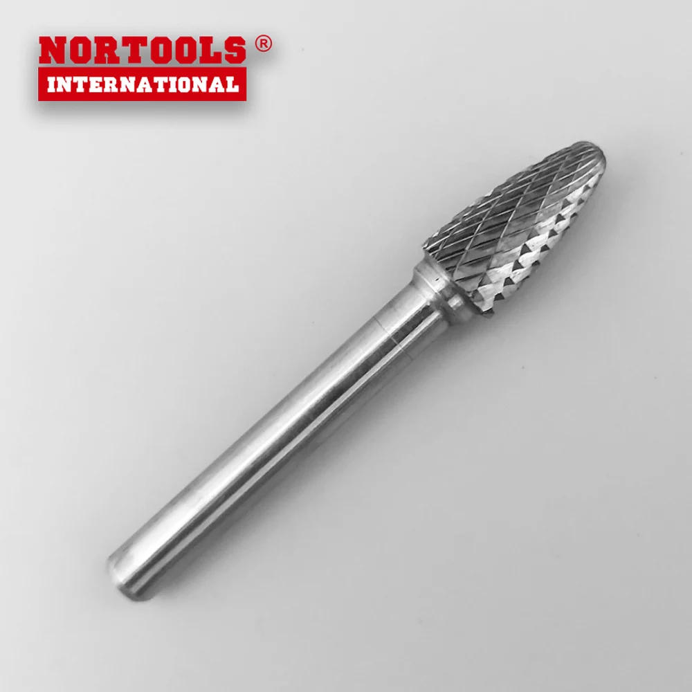 
High Quality Cross Toothing Arc Pointed Tree Tungsten Carbide Rotary Burrs 