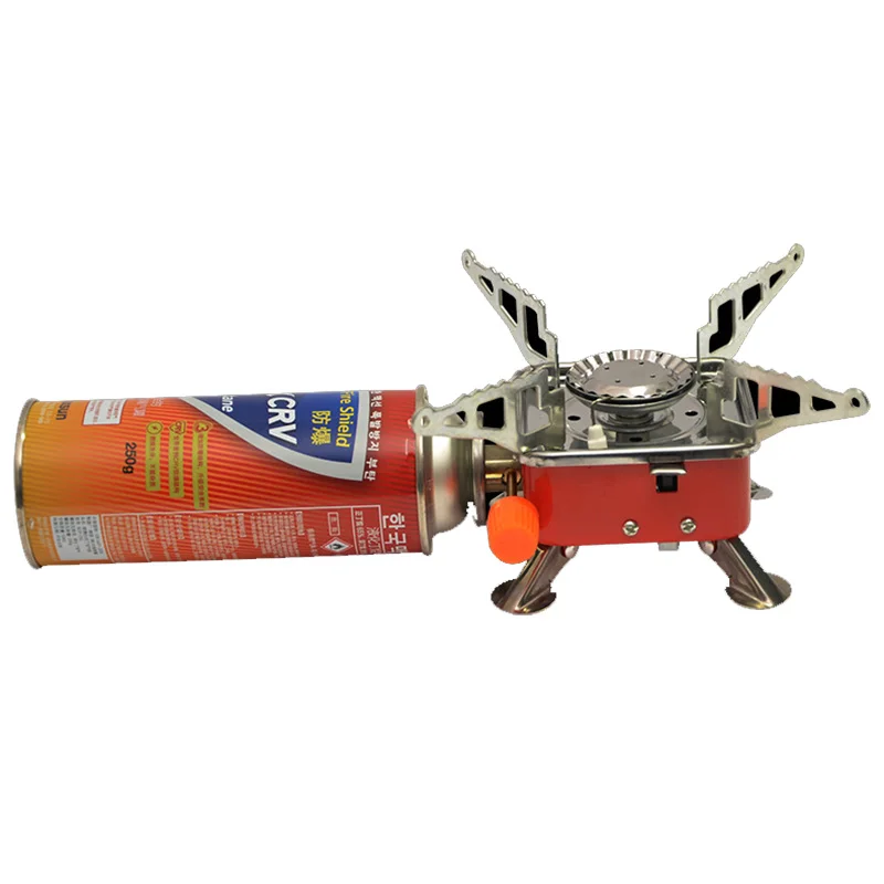 Heating Boiling Water Portable Camping Mini Windproof Camping cooking Butane Adapter for Outdoor Hiking Picnic Butane Gas stove