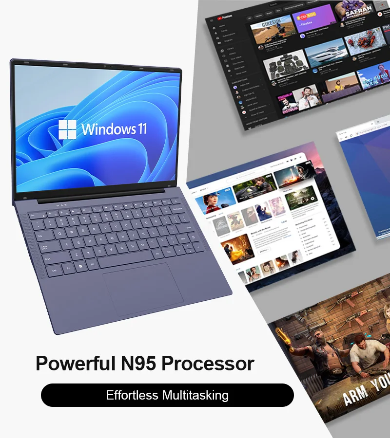 KT141S 14 дюймов домашняя офисная электростанция Intel Alder Lake N95 опционально Wi-Fi 6 дисплеев удаленная английская клавиатура новая SSD