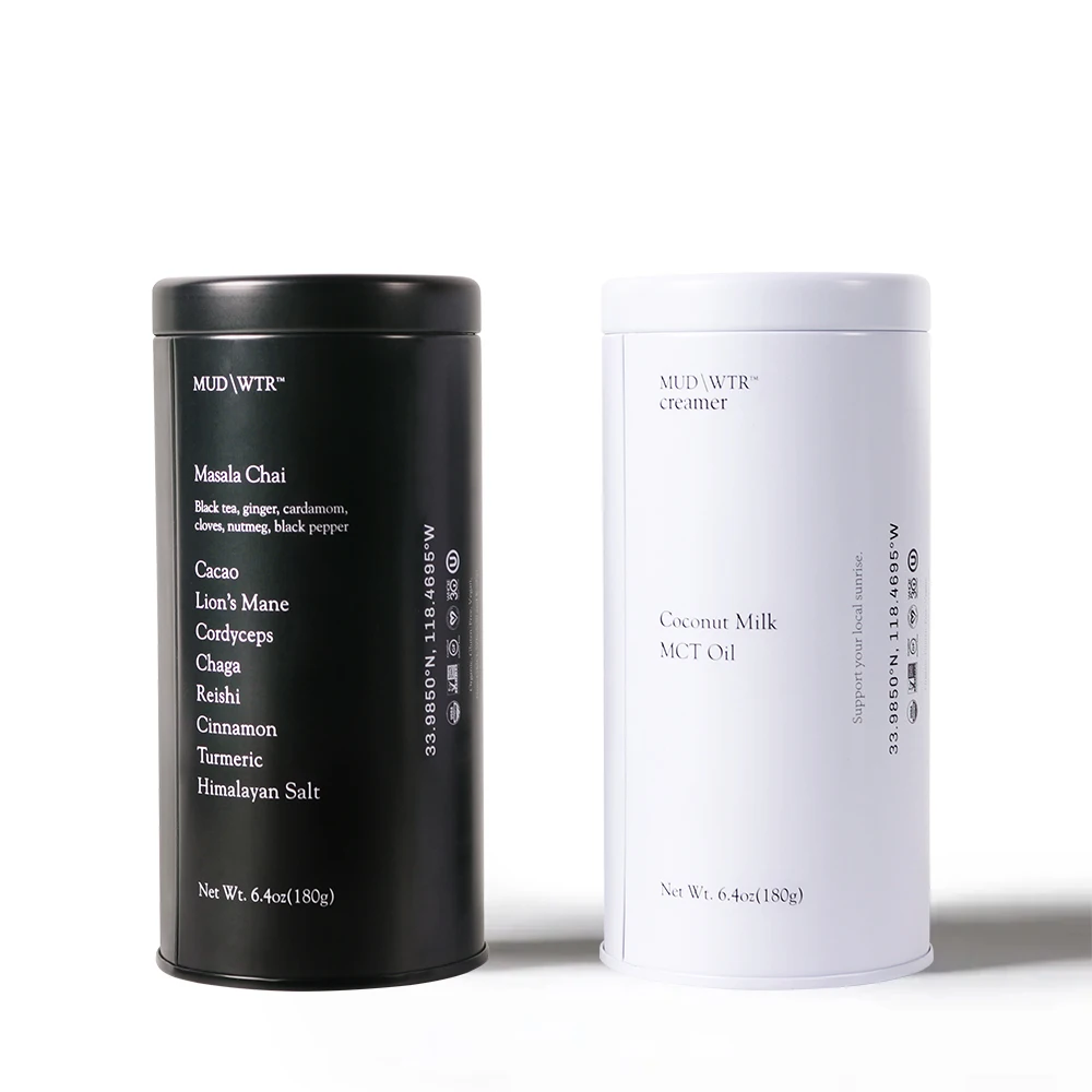 Hot custom large food safe airtight tea coffee tin box canister luxury empty black vintage tea leaves packaging tin can