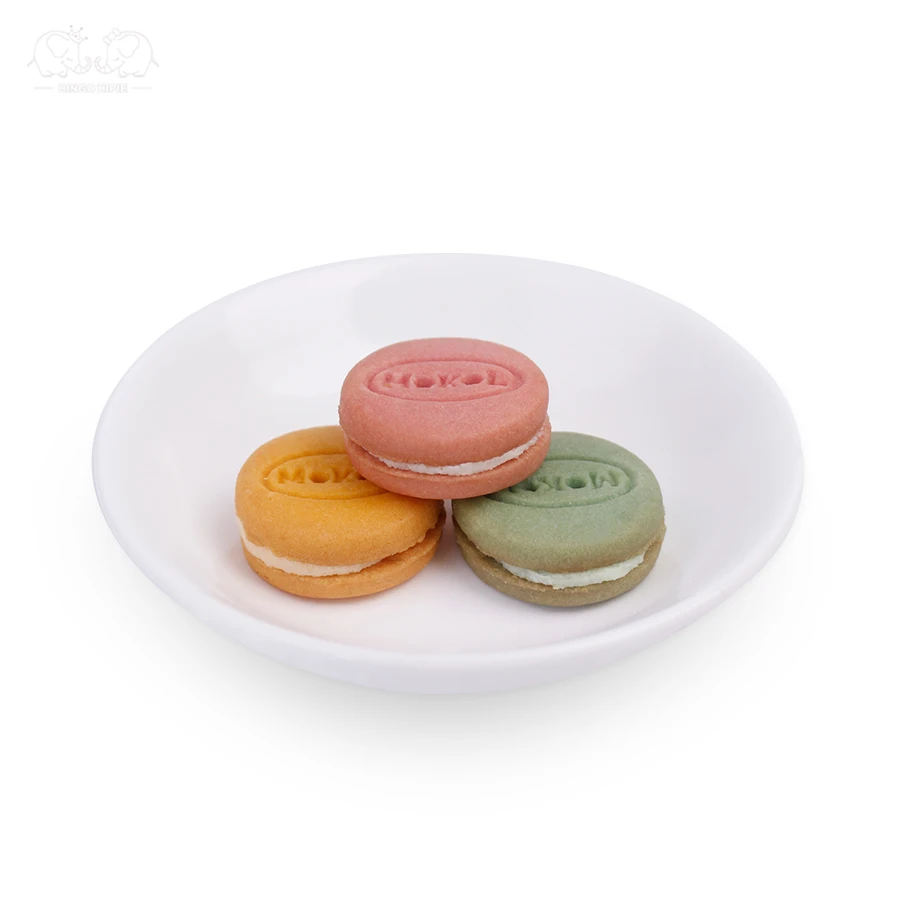 Birthday party Gift Macaron Biscuit Fruit Flavor Peach Sandwich Cookies Wheat Flour Breakfast Galleta MacarrOn Biscuits