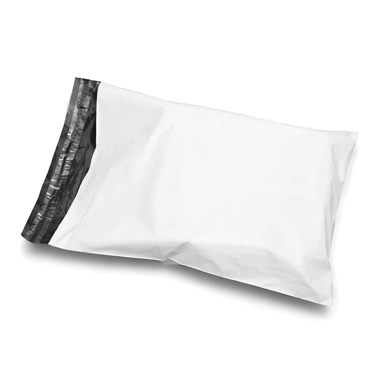White Poly Mailer Bags Handle Courier Shipping Mailing Mailer Bag for Clothing Boxes