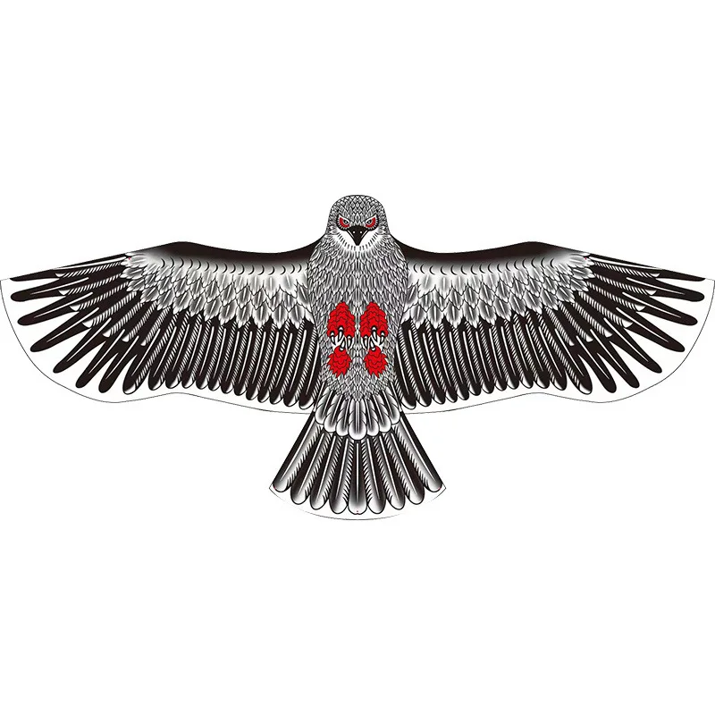 Youlun Wholesale 1.2m and 1.6 Meter Big Size Flat Animal Flying Birds Shaped Eagle Kite For Adults and Children