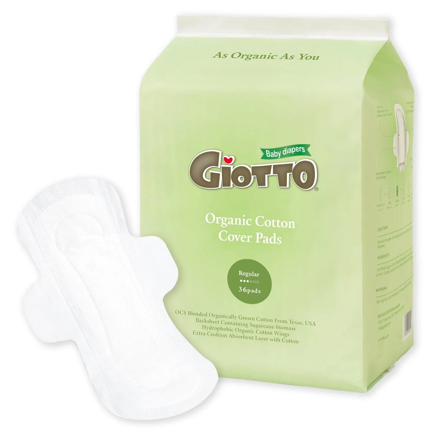 GIOTTO Tampons Regular Absorbency Cotton Lock Security Hypoallergenic Non-Toxic Easy 18 Count