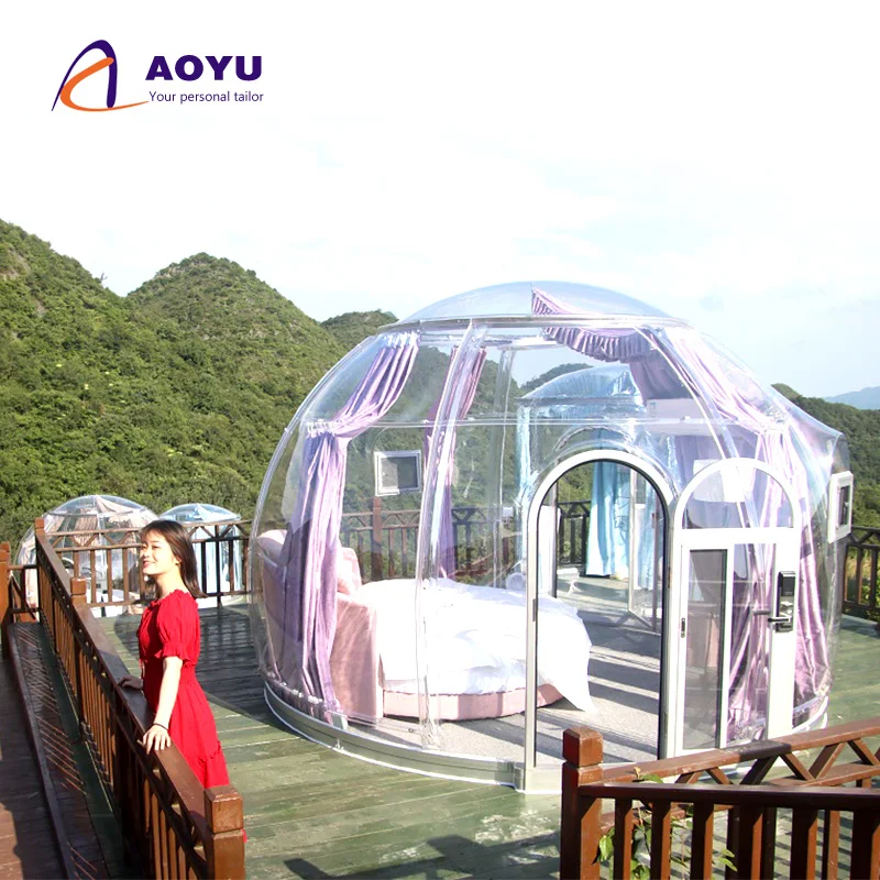Outdoor Igloo Tent Party Tent Geodesic Waterproof Dome Tent for Resort Transparent PC Aluminum Pc,aluminum Frame for 3 Years