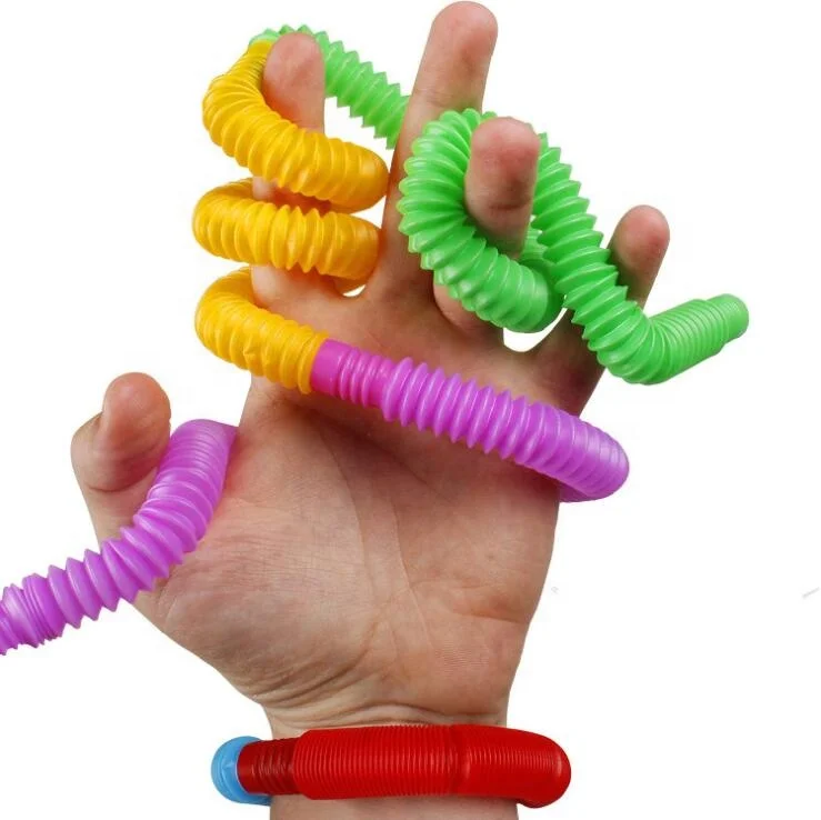 
Wholesale Amazon Hot Sale Plastic Fidget Sensory Set Pop Tube Pipe Toy For children 