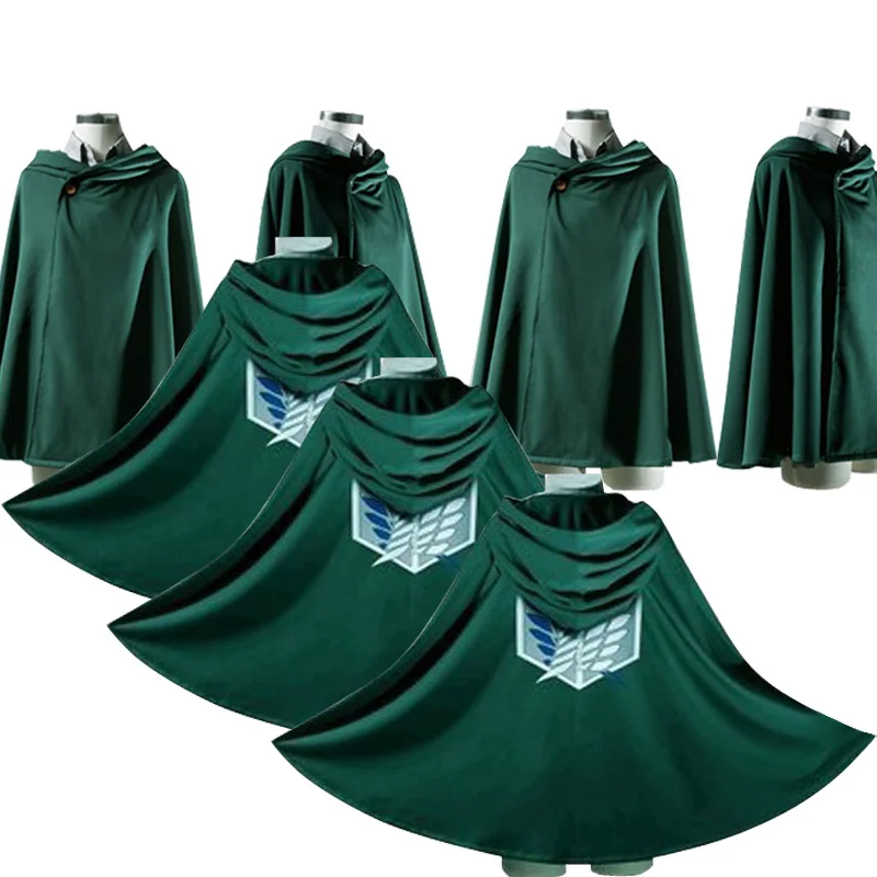 
Fashion Anime no Kyojin Cloak Cape Clothes Cosplay Costume Fantasia Attack on Titan 