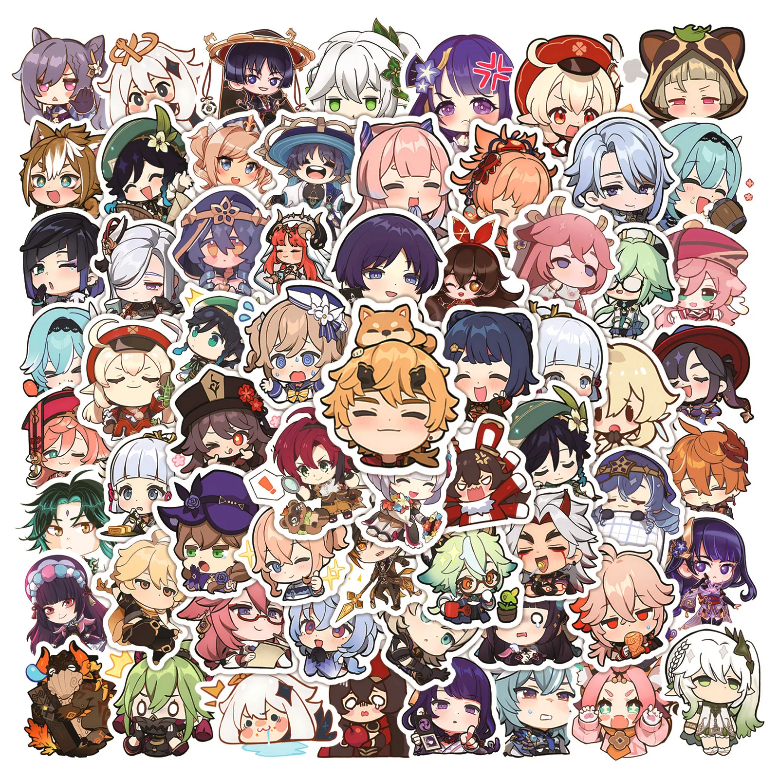 Low MOQ  Die Cut Self-adhesive Brand Logo Printing Decorative Gift Customize Cute Cartoon Character Anime Stickers