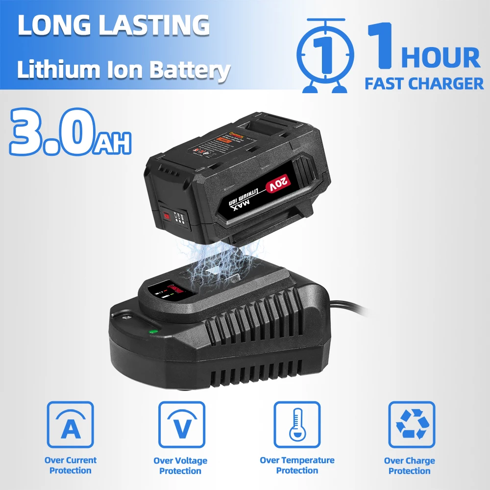 Hehui 20V Lithium Battery Brushless Mini Chain Saw Wood Working Cordless Electric Pruning Saw