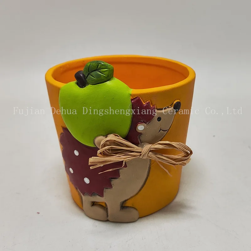 OEM Custom ceramic cute animal planters succulent pots frog shape flower pot