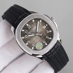 Top Brand Luxury Rubber Band 316L Stainless Steel Sappire Glass Seiko Mechanical Automatic Movt Luminous Hand Blue Mens Watches