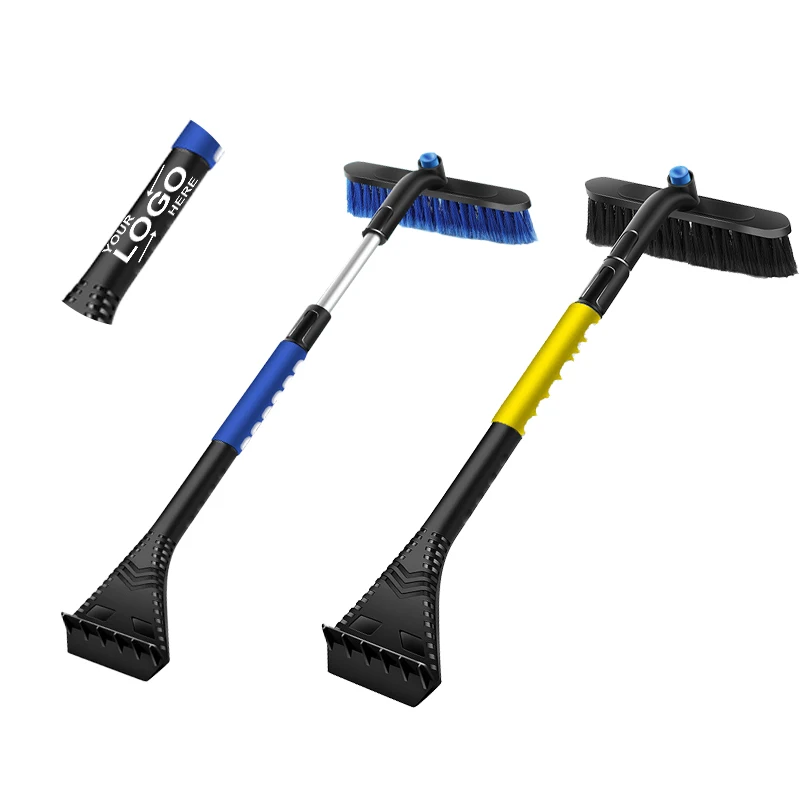 Extendable Ice Scraper and Brush with Squeegee for Car  Emergency Snow Shovel and Pivoting Brush Head Car Snow Kit