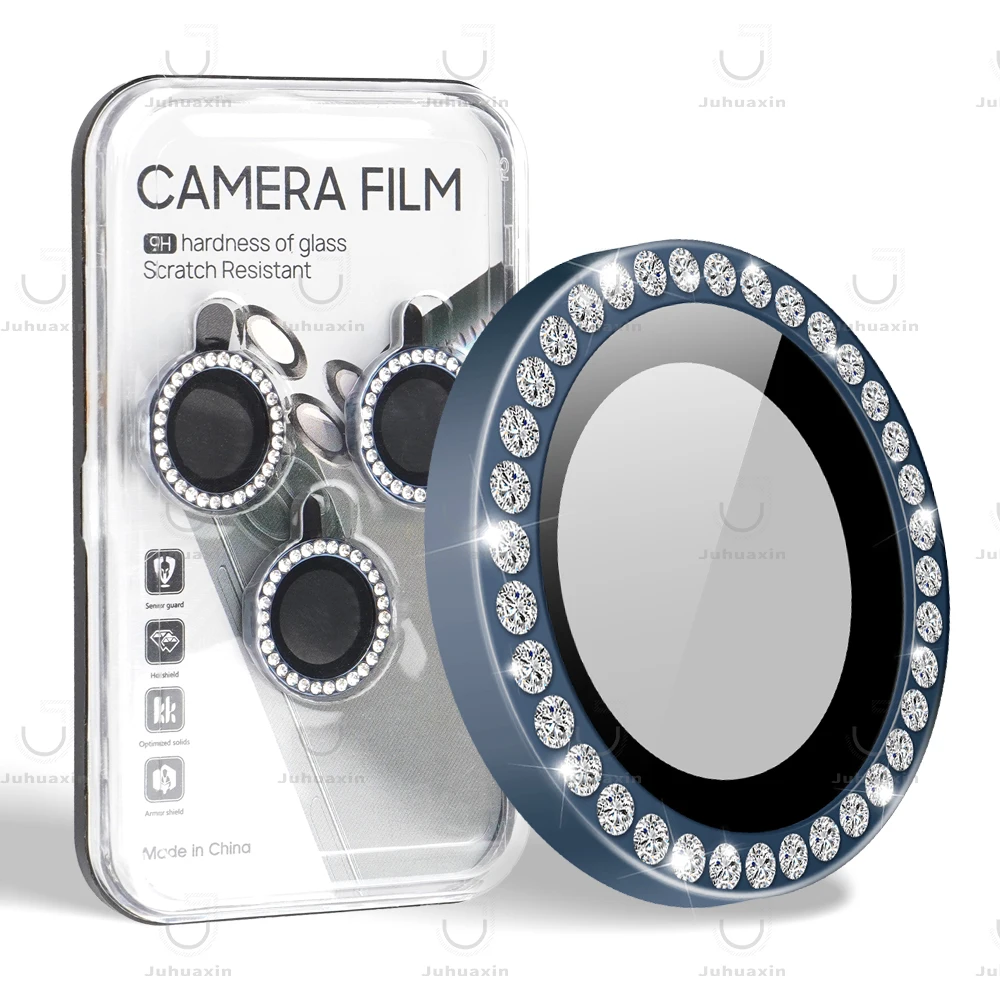 Mica de  Camara para Celular diamond camera lens protector for iphone 15 16  pro max
