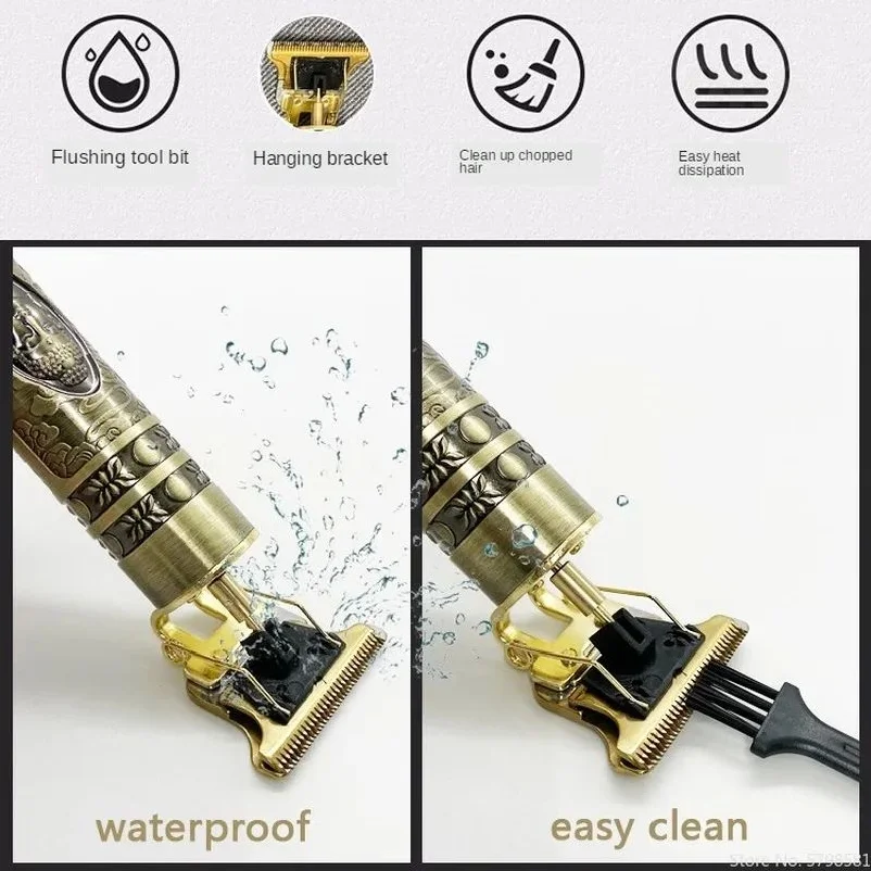 Waterproof Rechargeable Hair Clippers Machine Men Hair Trimmer Clippers Factory Wholesale Zero Clearance Body Beard Hair Trimmer