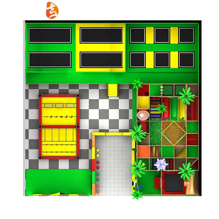 Jungle Theme Children Indoor Park Playground Soft Ground for Kinddergarten
