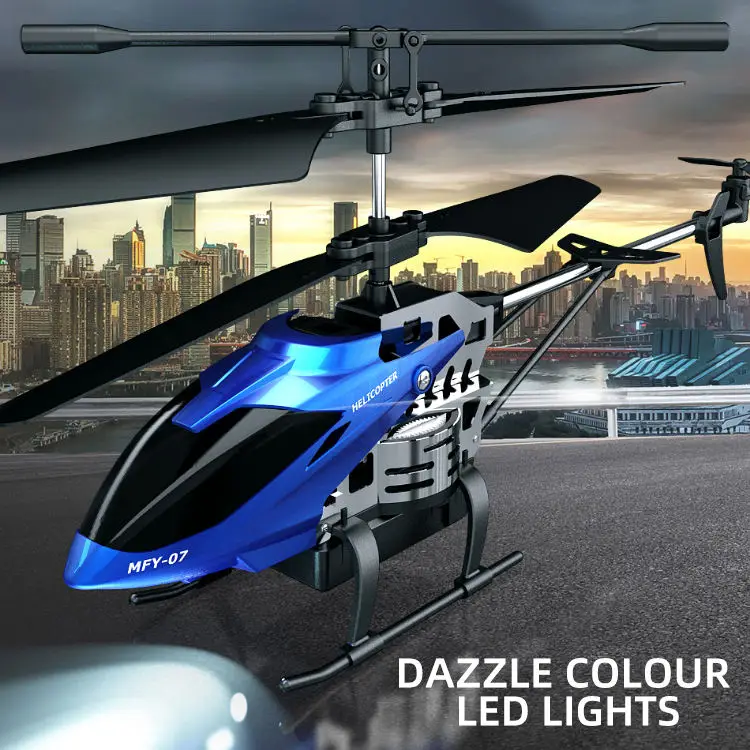 3.5CH Metal RC Helicopter With Lights Remote Control Helicopter Toy custom logo 2.4G led light rc helicopter
