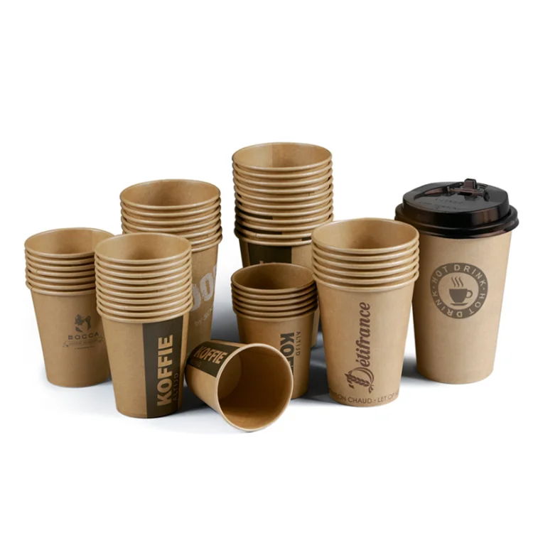 Custom Printed Disposable Coffee Cups Coffee Hot Drink Paper Cup Milk Tea Paper Cup