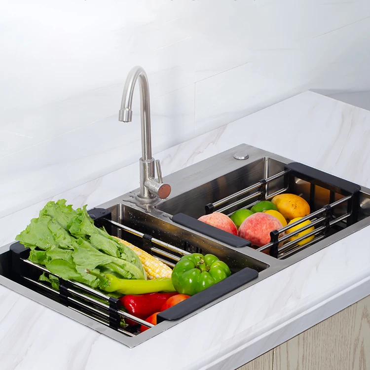 Индивидуальные сливная Корзина Сушилка для посуды для кухонной раковины стеллаж бытовой раковина для хранения сушилка для посуды из нержавеющей стали стеллажи для выставки товаров