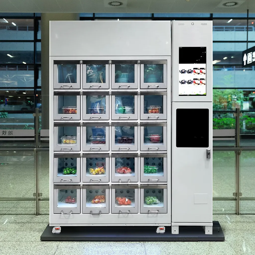 Refrigerated Locker Vending Machine Transparent Window Vending Machine For Sale