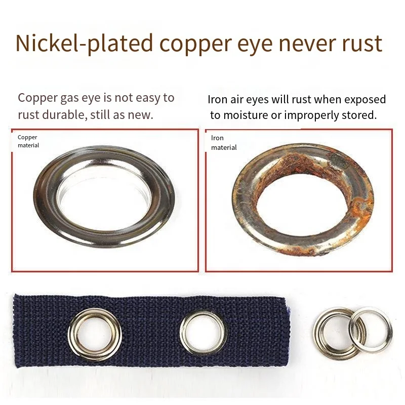 OEM Manufacturer Silver Zinc Alloy Stamped Blind Rivet Eyelets