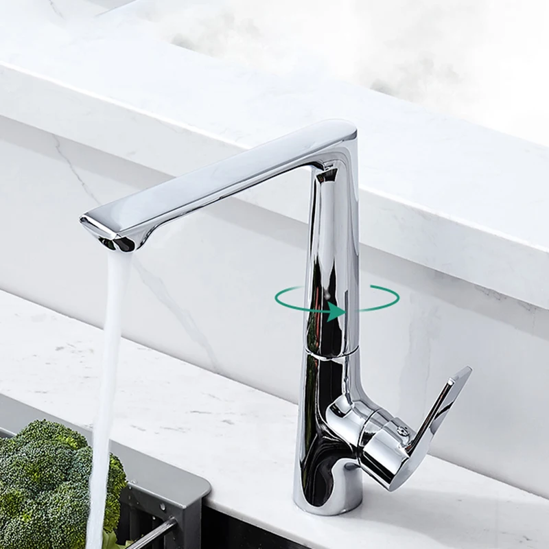 Multifunction Single-Hole Hot Cold Plating Valve Core High-Performance Water-Saving Adjustable Head Kitchen Tap, Grifos Lavabo