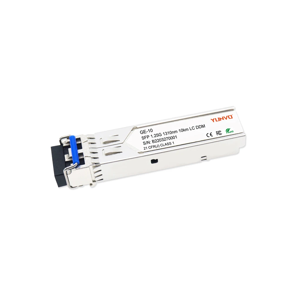 Yunvo OEM 1000BASE-LX/LH SFP 1310nm 10km Duplex LC SMF Transceiver Module compatible GLC-LH-SM EX-SFP-1GE-LX SFP-1G-LX