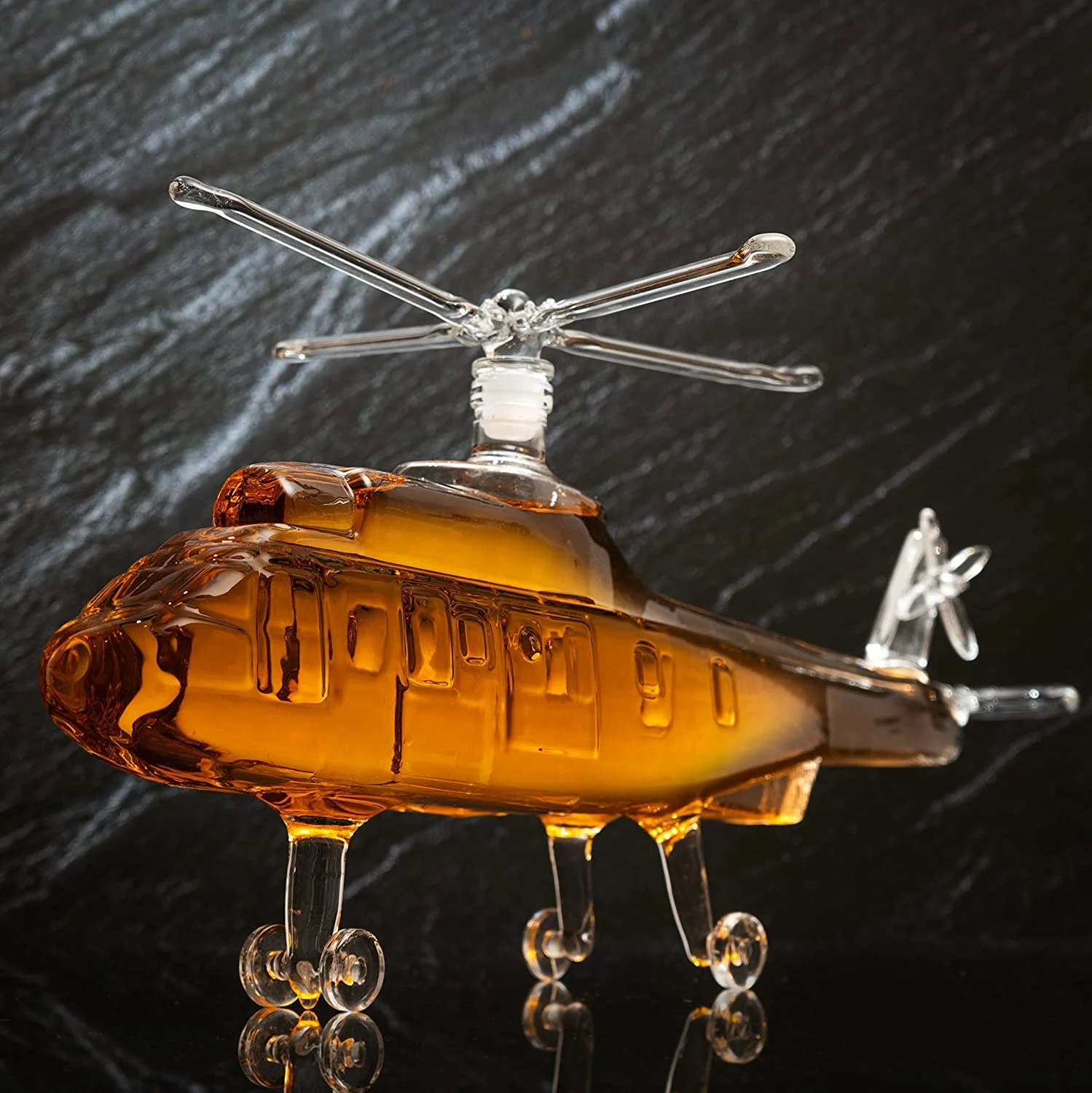 Handmade Airplane Shaped Glass Whiskey Bottle 750ml Glass Wine Decanter