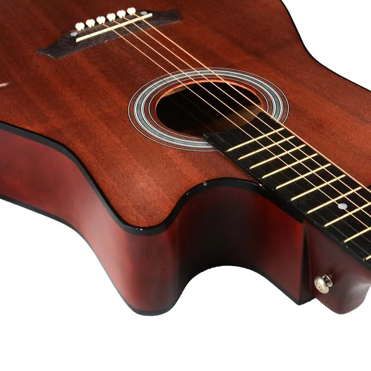 Недорогая акустическая дорожная мини-гитара из липы Сапеле 38 дюймов высокого качества по низкой цене