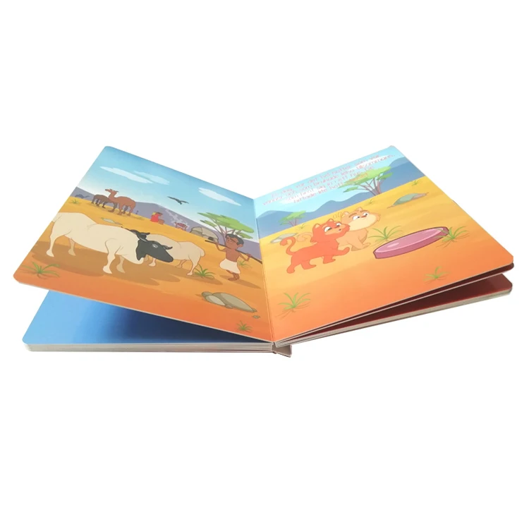 Custom Print Colorful Children Cardboard Baby Story Books On Demand