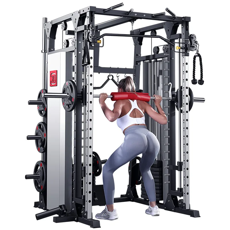 Gym Equipment Wholesale Multi Function Home Use Smith Machine With Weight Stack Gym
