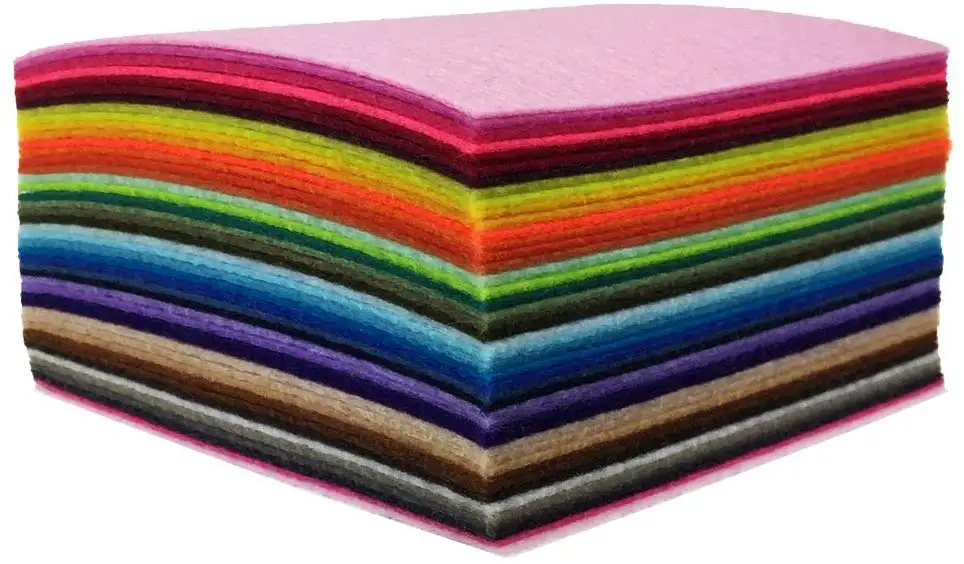 
Assorted Color Felt Pack DIY Craft Squares Nonwoven Felt Fabric Sheet 