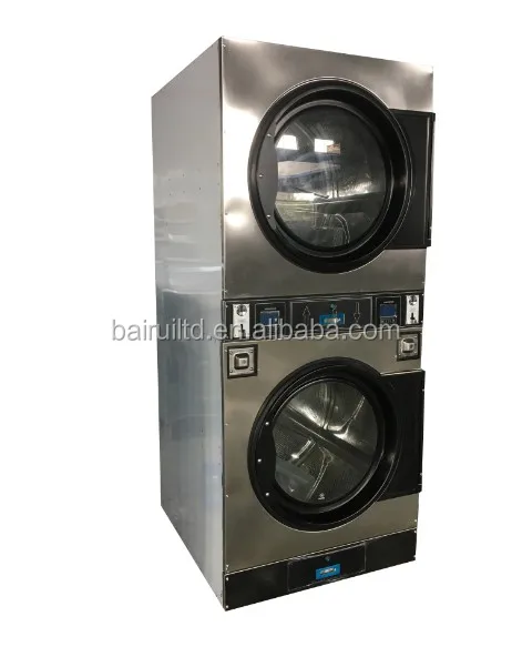 Electric and gas option stack dryer&dryer set up videos offering machine