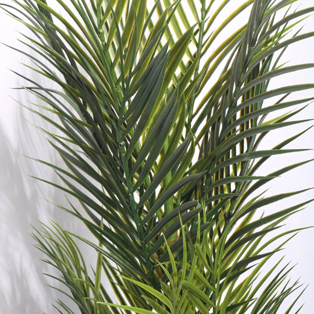 Artificial Mini Plastic Plant Potted Hawaii Palm Tree for Indoor Decoration Green Plant Bonsai Ornamental Decoration