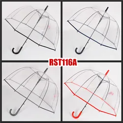 RST apollo event wedding umbrella transparent poe Logo Customized Auto Open Straight bubble dome clear umbrella