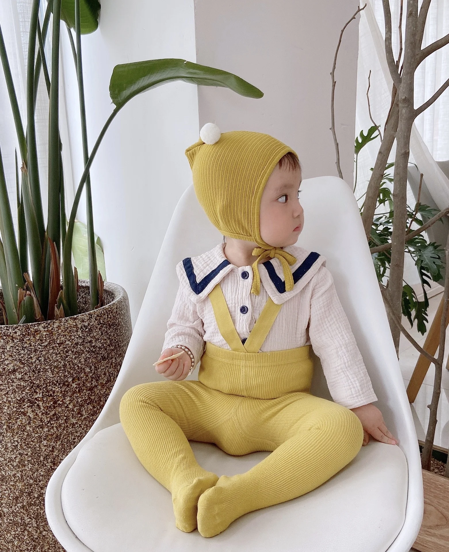 Леггинсы с высокой талией для новорожденных