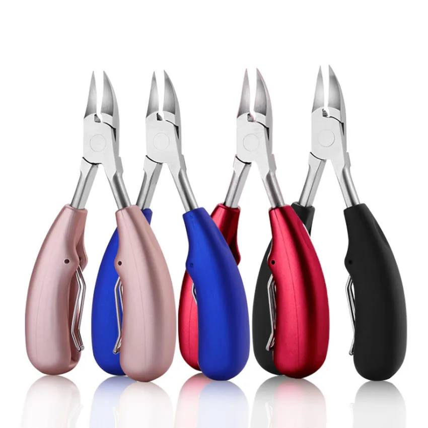 Professional Handle Blackening Stainless Steel Ingrown toenail clippers Nail Cuticle Nipper Manicure Pedicure Tools