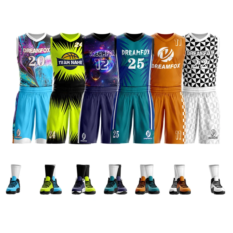 2018 Latest Basketball Jersey Design New Style Custom Pattern Sublimated