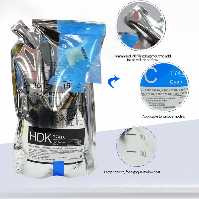 Quality Wholesale C M Y K Heat Transfer Dye Sublimation clothing printing ink  bag sublimation ink