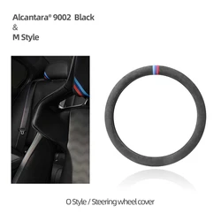 M Performance 15 Inch 38cm Universal Fit Car Steering Wheel Cover Alcantara Auto Accessories